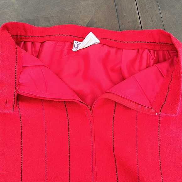 Vintage Junior Bazaar red striped pencil skirt - Picture 8 of 10